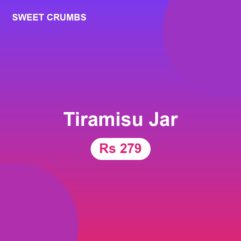 Tiramisu Jar — home bakery online shop on phone